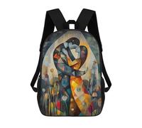 sinyumoney Modern Cubist Vision of The Kiss Ronaldo Backpack, Children's Backpack, Student School Bag, Book Bag, 3D Printed School Bag For Boys And Girls, 17inch