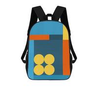 sinyumoney Modern Geometric Art A Backpack with Pocket 3D Printed Backpacks, Travel Rucksacks Book Bags Kids School Bag 17inch