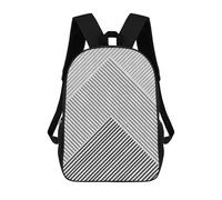 sinyumoney Modern Geometries III Backpacks Children's Backpacks School Bag 3D Printed Children's School Backpack Fashion Travel Backpacks for Kids Elementary Middle School 17inch