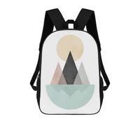 sinyumoney Modern Geometries School Backpack School Bags For Girls Boys Backpack With Pocket Fashion School Bag Kids Backpack 17inch