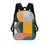 sinyumoney Modern Geometry 15 Children’s Backpack Girls Boys, Rucksack Bag, Daypack, Primary School, Perfect for Back to Kids School Or PE, Gifts And Travel 17inch