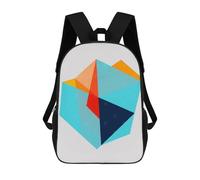 sinyumoney Modern Geometry III Backpack 3D Printed Kids School Backpack High Capacity Travel Backpacks Book Bags Kids Backpack 17inch
