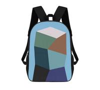 sinyumoney Modern Shapes XVII Children's Backpacks School Backpack 3D Printed Backpack for Kids Travel Rucksacks Book Bags Kids School Bag 17inch