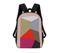 sinyumoney Modern Shapes XVIII Backpack School Bag Backpack For Girls Boys Backpacks Large Capacity Kids Backpack Lightweight School Bags For Kids Students 17inch