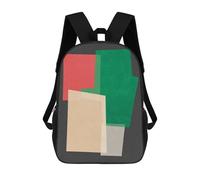 sinyumoney Modern Textures 01 3D Printed Kids School Bag Rucksacks Children's School Fashion Casual Back Pack High Capacity Travel Book Bags Backpack for Kids 17inch