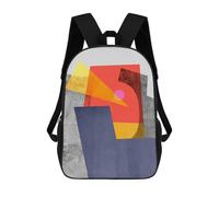 sinyumoney Modern Textures 09 Kids' Book Bag 3D Printing School Bag Boys And Girls Cool Knapsack Casual Back Bag for School Students 17inch