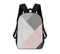 sinyumoney Modern Textures I Children's Backpacks Kids Fun School Bag Boys Backpack Travel Bag Student Schoolbag Book Stationery Bag Chool Bags 17inch