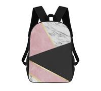 sinyumoney Modern Textures IX Backpack with Pocket 3D Printed Backpacks, Travel Rucksacks Book Bags Kids School Bag 17inch