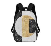 sinyumoney Modern Textures VIII Ronaldo Backpack, Children's Backpack, Student School Bag, Book Bag, 3D Printed School Bag For Boys And Girls, 17inch