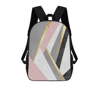 sinyumoney Modern Textures XII Rucksacks 3D Printed Children Backpacks Fashion Casual Daypack Cute Travel Bags Outdoor Casual Daypack for Boy And Girl 17inch