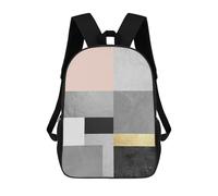 sinyumoney Modern Textures XVI Rucksack High Secondary School Bags Casual Backpack for Girls Boys Teenage 17inch