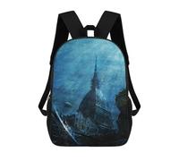 sinyumoney Mole View Texture Children's School Backpack 3D Printed for Kids Travel Rucksacks Book Bags for Boys Elementary School Students 17inch