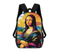 sinyumoney Mona Lisa Pop Art School Backpack Business Laptop Rucksack Bag Unisex Casual Daypack for Men/Women 17inch