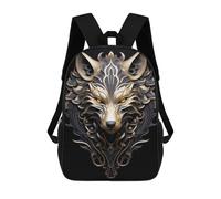 sinyumoney Monarch Golden Wolf Rucksack Water Resistant Travel Backpack Computer Bag for School/Work/Travel 17inch