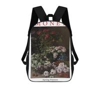 sinyumoney Monet Spring Flowers Backpack School Business Durable Laptop Bag for Camping Outdoor Adventures And Daily Travel 17inch
