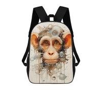 sinyumoney Monkey Art Foam Bubbles School Bags Water Resistant Travel Backpack Computer Bag for Campus Outdoor Travel Sports 17inch