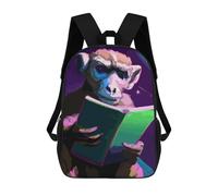 sinyumoney Monkey Backpacks 3D Printed Kids School Backpack Outdoor Casual Daypack Fashion Casual Children Backpacks Cute Travel Bags 17inch