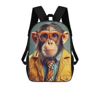 sinyumoney Monkey Business School Bags Daypacks Business Backpack Water Resistant Bookbag for School/Work/Travel 17inch