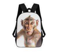 sinyumoney Monkey Selfie Backpack School Water Resistant Travel Backpack Computer Bag for Girls Boys Teenage 17inch