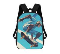 sinyumoney Monkey Skating Skateboard Kids Children School Backpack Bookbags Casual Travel Rucksack Boys Girls Large Capacity Daypack 17inch