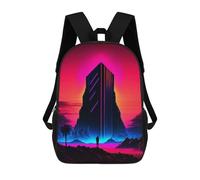 sinyumoney Monolith Wave Cultists School Backpack Water Resistant Travel Backpack Computer Bag for Girls Boys Teenage 17inch