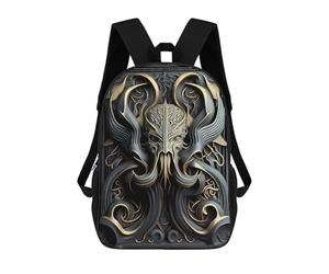 sinyumoney Monster Cthulhu Art Deco Children's 17 Inch School Backpack 3D Printed Anime Movies for Kids Travel Rucksacks Book Bags Kids School Bag