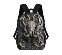 sinyumoney Monster Cthulhu Art Deco School Bags School Secondary High School College Backpack Travel for Girl, Teen Girls 17inch
