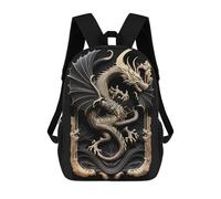 sinyumoney Monster Dragon Art Deco Backpack School Business Laptop Rucksack Bag Unisex Casual Daypack for Girls Boys Teenage 17inch
