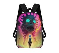 sinyumoney Monster in The Sky Children's Backpacks School Backpack 3D Printed Backpack for Kids Travel Rucksacks Book Bags Kids School Bag 17inch
