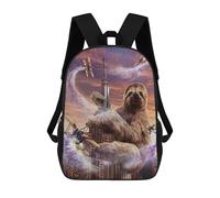 sinyumoney Monster King Sloth Kids' Backpack 3D Printing School Bag Boys Cool Daypacks Casual Knapsack Fun Back Bag for Kids And Teenager 17inch