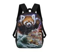 sinyumoney Monster Red Panda Kraken Backpack School Travel College Rucksack Backpacks for Men, Women & Teenage Boys 17inch