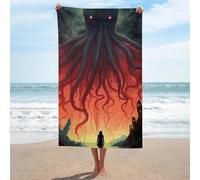 sinyumoney Monster Rising The Giant Squid Awakening Basics Towel Set Super Soft Feel Goal Design Beach Towel for Spa Gym Hotel 130cm*80cm