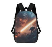 sinyumoney Monster Vs Soldier School Backpack Large Water Resistant Laptop Backpack for Girls Boys Teenage 17inch