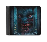 sinyumoney Monsters in The Rain 3D Print Clutch Purse Bills Credit Cards Leather RFID Slots Note Section Modern Style Wallets 11.7cm*9.5cm