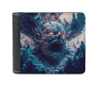 sinyumoney Monstrous Mechanical Beast 3D Print PU Leather Wallet Use Holds Bills Banknote Compartments Soft Convenient Purse for Boys Girls 11.7cm*9.5cm