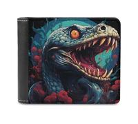 sinyumoney Monstrous Serpent Illustration 3D Print Men's Wallet Holds Bills Credit RFID Blocking Stylish Banknote Compartments Fashion Slim Wallets 11.7cm*9.5cm