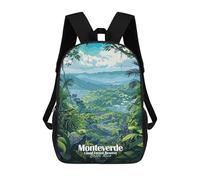 sinyumoney Monteverde Cloud Forest Reserve, Costa Rica Backpacks 3D Printed Kids School Backpack Outdoor Casual Daypack Fashion Casual Children Backpacks Cute Travel Bags 17inch