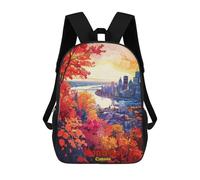 sinyumoney Montreal Art Backpack School Lightweight Schoolbag Dayback Bookbag College for Men/Women 17inch