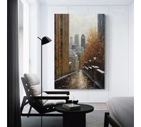 sinyumoney Montreal Charm Canada Decorations for Living Room for Toilet Bathroom Decor Artwork 16x24inch(40x60cm)