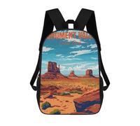 sinyumoney Monument Valley Tribal Park Children's Backpacks School 3D Printed Bag Bookbag for Kids Travel Rucksacks Boy Girl Book Bags Kids School Bag 17inch