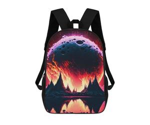 sinyumoney Moon Explosion in Space Backpack School Bag Rucksack Casual Daypacks School Work Travel Bag for Girl, Teen Girls 17inch