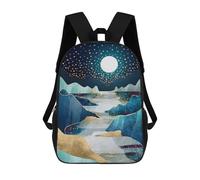 sinyumoney Moon Glow Backpack School Business Laptop Rucksack Bag Unisex Casual Daypack for Girls Boys Teenage 17inch