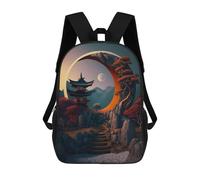 sinyumoney Moon Shape Gate Backpacks Kids Student Schoolbag 3D Printed Backpacks Elementary And Middle School Students Backpacks for Boys Girls 17inch