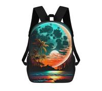 sinyumoney Moonlit Beach Paradise School Backpack Work Business College School for Campus Outdoor Travel Sports 17inch