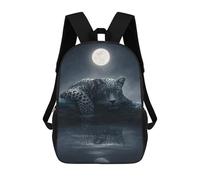 sinyumoney Moonlit Jaguar 2 School Bags Fashion Stationery Backpack Waterproof Casual Daypacks for School/Work/Travel 17inch
