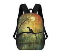 sinyumoney Moonlit Lizard Rucksack Computer Rucksack for School/Work/Travel for Teenage Girls Boys Women Men 17inch