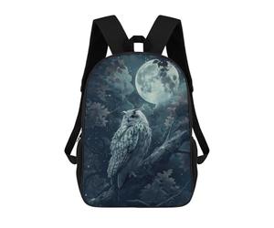 sinyumoney Moonlit Owl Backpack School Bag Water Resistant Computer Rucksack for Teenage Girls Boys Women Men 17inch