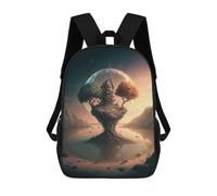 sinyumoney Moonlit Treehouse Fantasy School Bags Daypacks Business Backpack Water Resistant Bookbag for School/Work/Travel 17inch