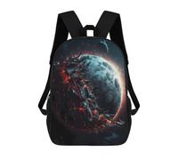 sinyumoney Moon's Fiery Transformation Children's School Backpack Fashion Casual Children's Backpacks 3D Printed School Bags Boy Large Backpack 17inch
