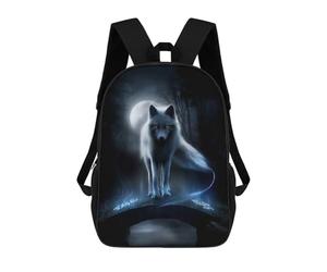 sinyumoney Moonveil Fox - Spirit Guide of The Hidden Bridge Kids School Backpack 3D Printed Fashion School Bag Casual School Bag for Boys Elementary And Middle School Students 17inch